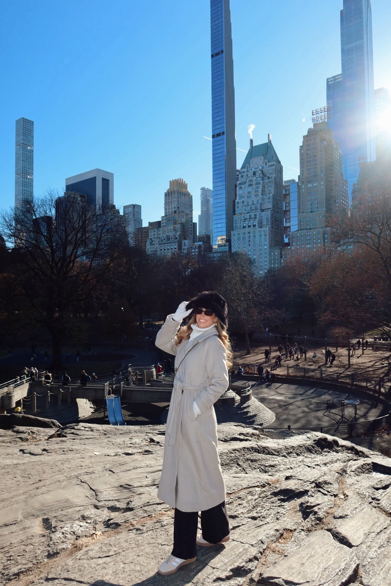 Christmas in New York outfit for exploring Central Park 😊  

Wearing XS Petite in coat & XS in sweater

#LTKSeasonal #LTKFindsUnder100 #LTKFindsUnder50