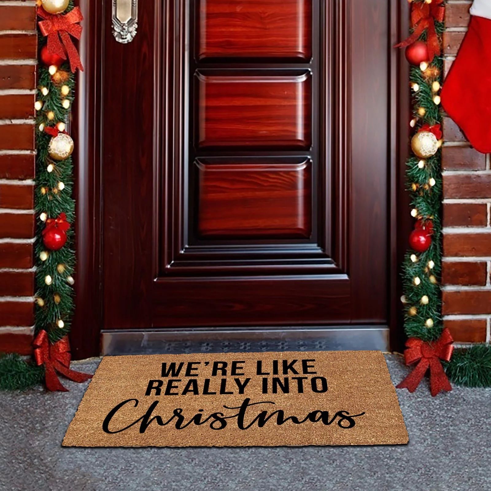 Christmas Doormat Personalized Front Door Decoration Christmas Decoration - Walmart.com | Walmart (US)