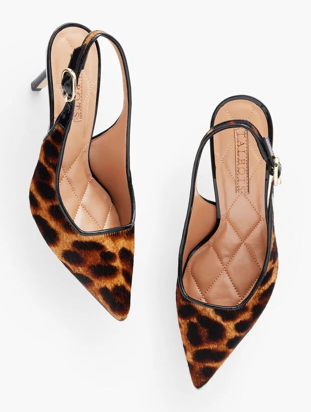 Erica Slingback Pumps - Leopard Calf Hair | Talbots