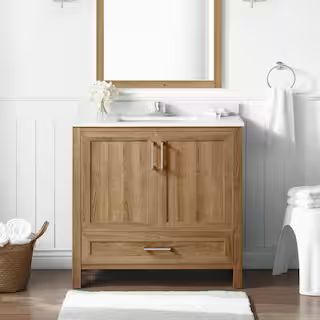 Home Decorators Collection Moorside 36 in. W x 19 in. D x 34 in. H Single Sink Bath Vanity in Swe... | The Home Depot