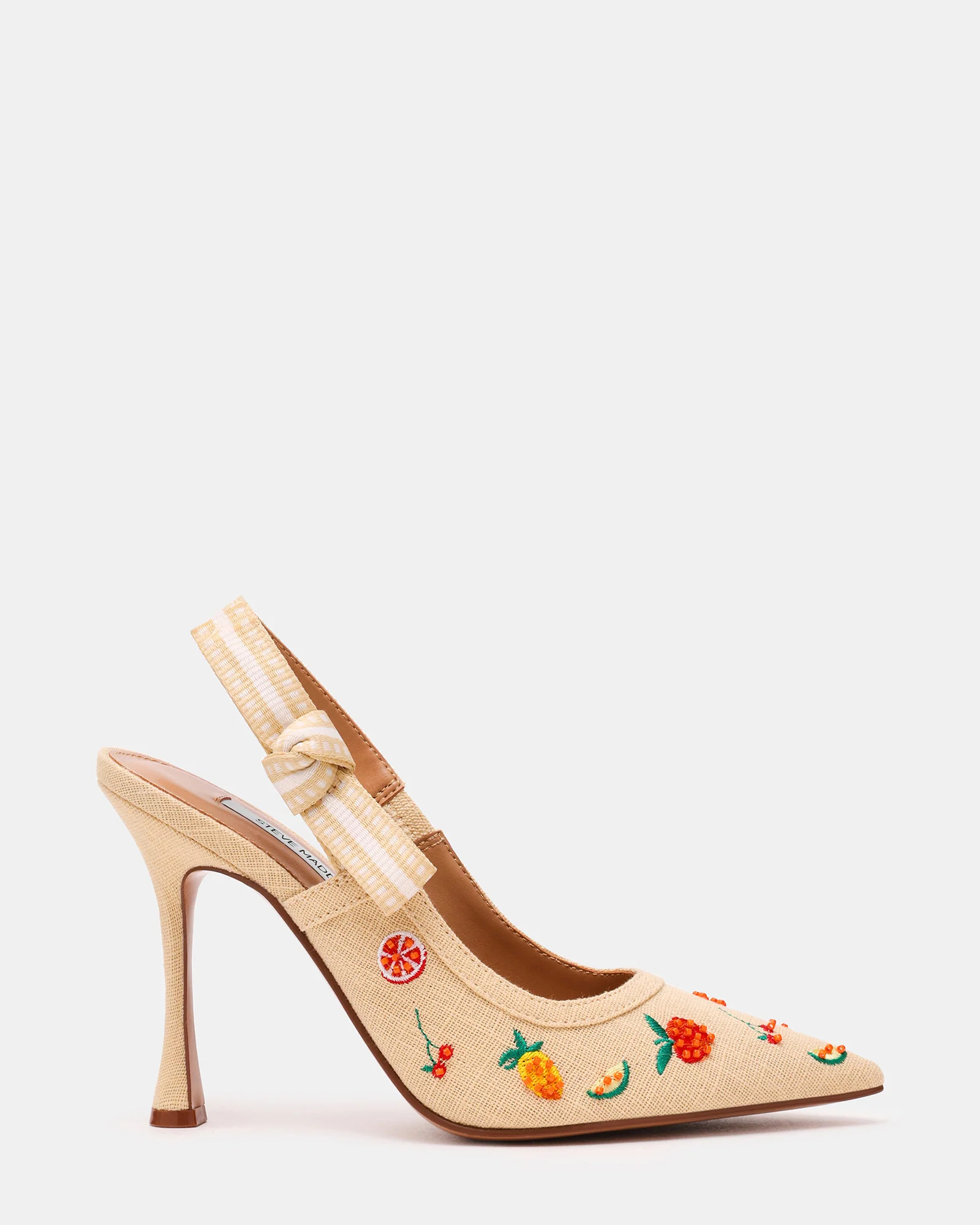 BRI Raffia Fruit Multi Slingback Pump Women's Heel | Steve Madden (US)