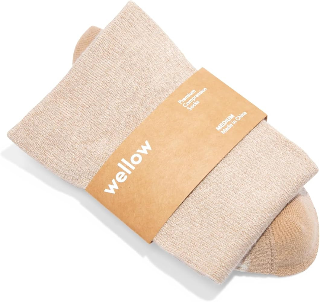 Wellow Knee High Compression Socks for Men & Women, 18\u201325 mmHg, Bamboo Viscose, Swelling Rel... | Amazon (US)