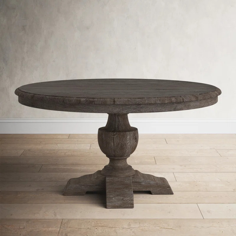 Biehl 55'' Mango Solid Wood Pedestal Dining Table | Wayfair North America