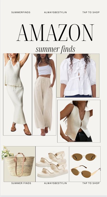 Amazon neutral summer finds. 



Vacation outfit // vacation outfits, resort wear, travel outfit, warm weather outfit, winter vacation outfit, winter getaway outfit, beach outfit, high waist paper bag wide leg pants, crop tank top, rattan slide sandals, woven tote bag, Petal and Pup, Amazon, Amazon fashion, Amazon bag, summer outfit, summer fashion, neutral outfit, neutral fashion, neutral style,

#LTKhome#LTKU#LTKitbag#LTKparties#LTKfindsunder100#LTKwedding#LTKtravel#LTKstyletip#LTKshoecrush#LTKfindsunder50 #LTKsalealert

#LTKFindsUnder50 #LTKSeasonal #LTKSaleAlert