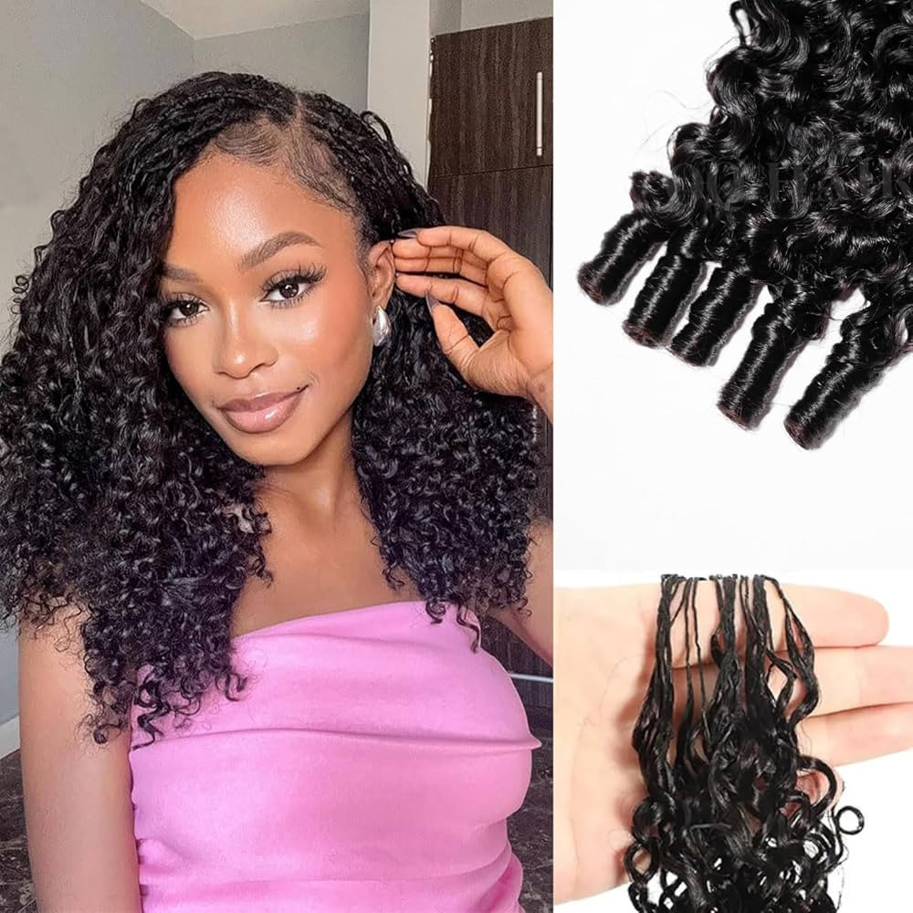 OQ HAIR Burmese Curly Feather Crochet Human Hair Extensions Pre Separated Knotless Crochet Hair 2... | Amazon (US)