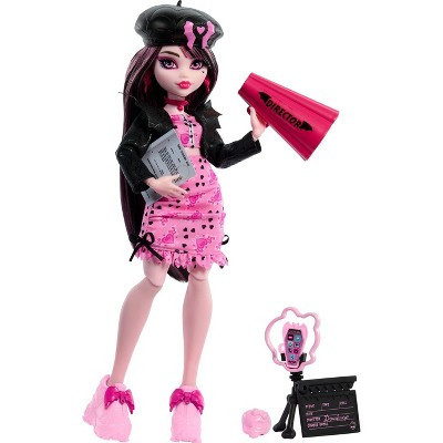 Monster High 10.5" Fearbook Draculaura Fashion Doll with Jacket, Yearbook, and Movie Club Accessories | Target