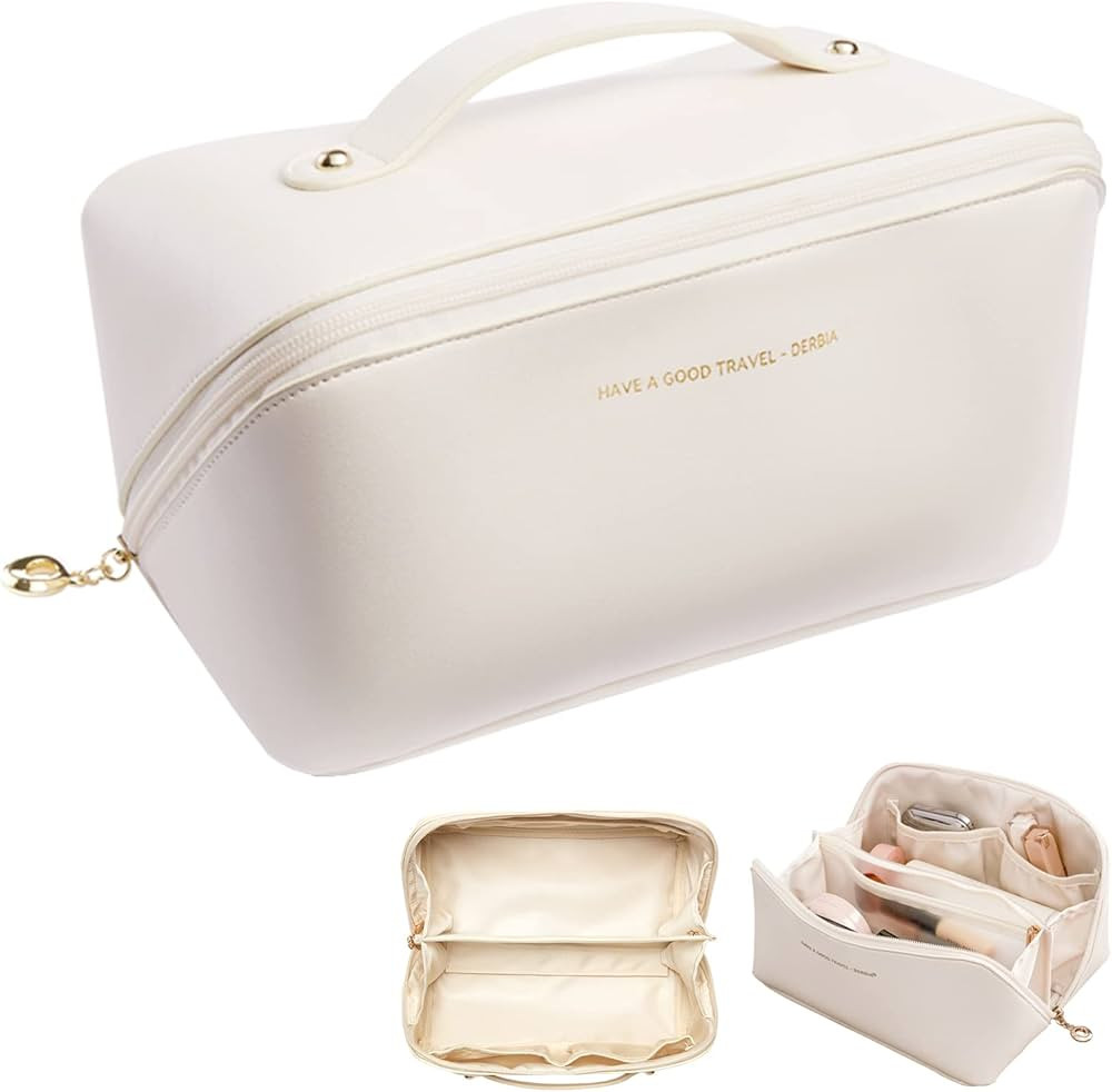 Dr.Cheese Travel Makeup Bag Large Capacity Waterproof Portable Toiletry Bag,4rd Generation Toast ... | Amazon (US)