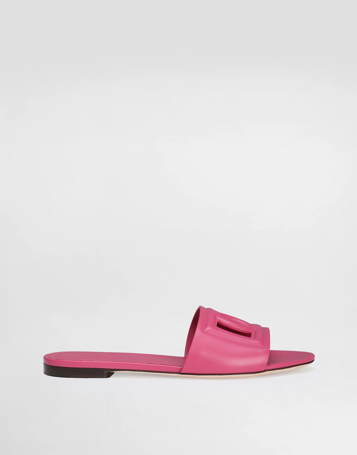 Calfskin slides with DG logo | Dolce & Gabbana US