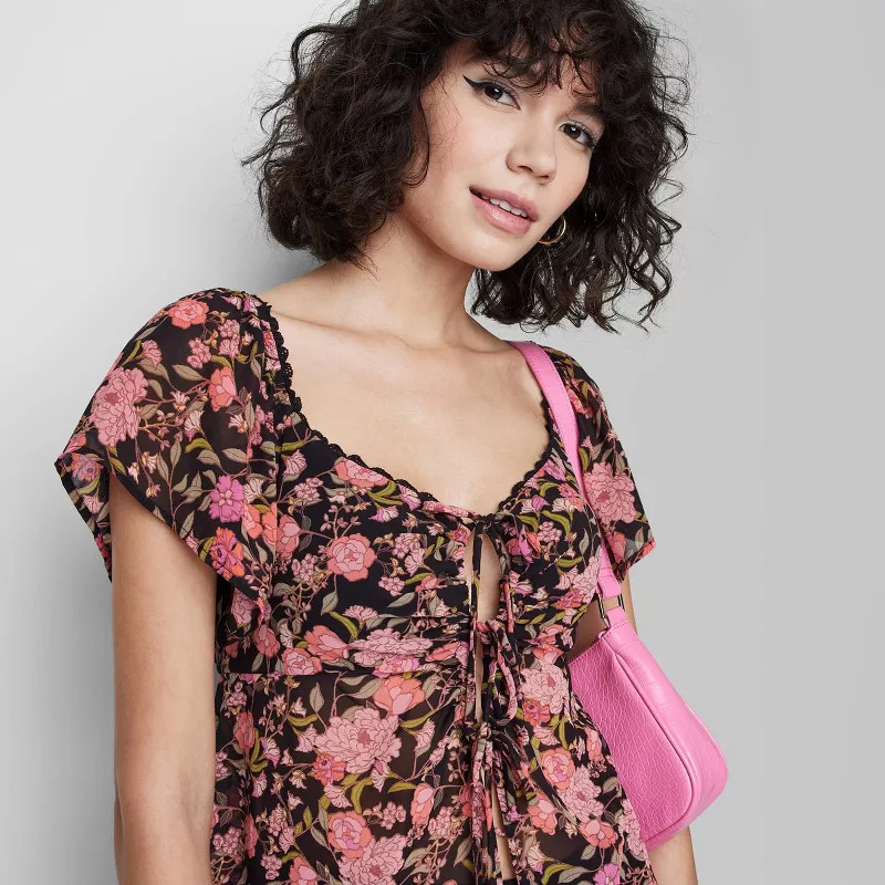 Women's Flutter Short Sleeve Fly Away Top - Wild Fable™ | Target