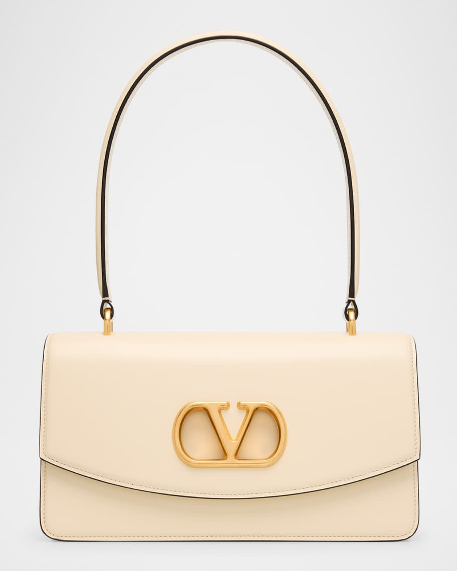 Valentino Garavani Vain VLOGO Leather Top-Handle Bag | Neiman Marcus