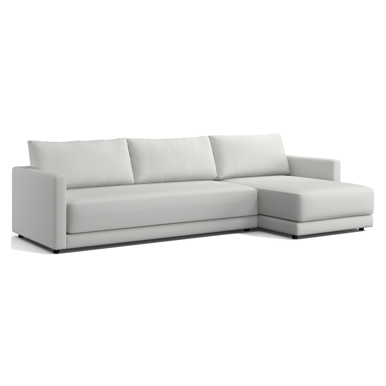 Gather Deep 2-Piece Right-Arm Wide Chaise Sectional Sofa + Reviews | Crate & Barrel | Crate & Barrel