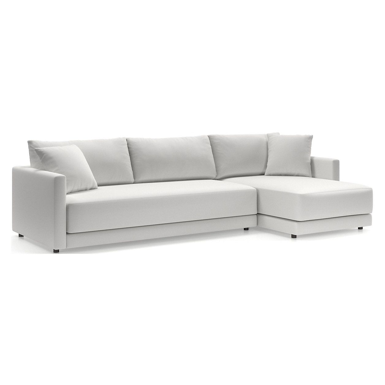 Gather Deep 2-Piece Right-Arm Wide Chaise Sectional Sofa + Reviews | Crate & Barrel | Crate & Barrel