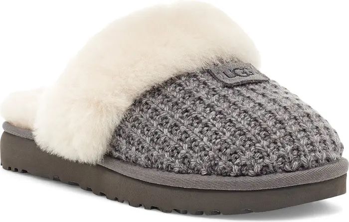 Cozy Knit Genuine Shearling Slipper | Nordstrom