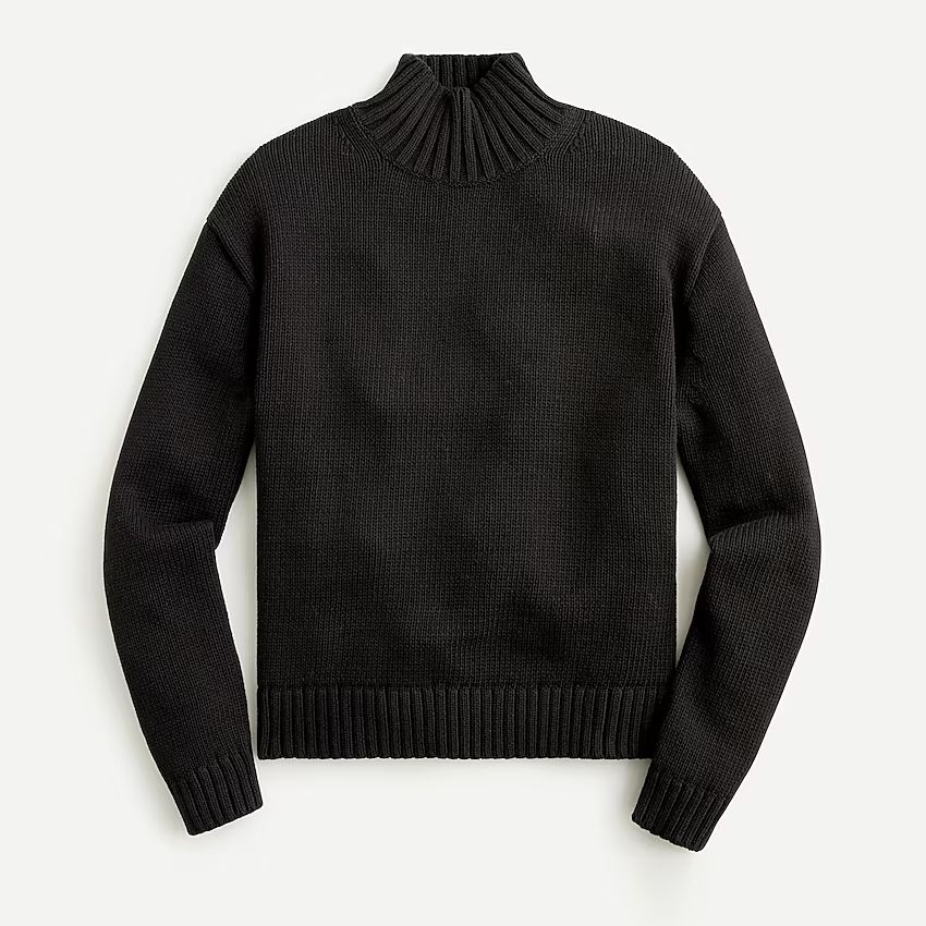 Mockneck sweater in cotton blend | J.Crew US