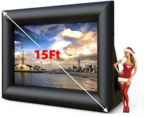 SUNCOO 15ft Inflatable Movie Screen, Outdoor Mega Movie Projection Screen with Blower Strings Sta... | Amazon (US)