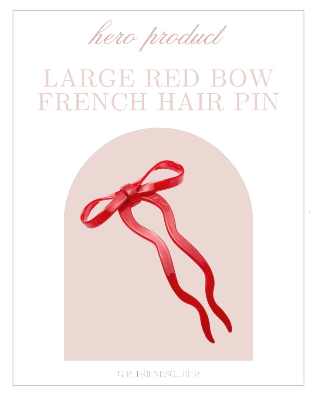 Monday hero product is my red bow French hair pin from Sephora. I wear this all the time! It really holds and is so cute. I have the large size and I plan on getting the small for half up styles. I’ve included some other pins I like as well.

#hairpin #accessories #hair

#LTKBeauty