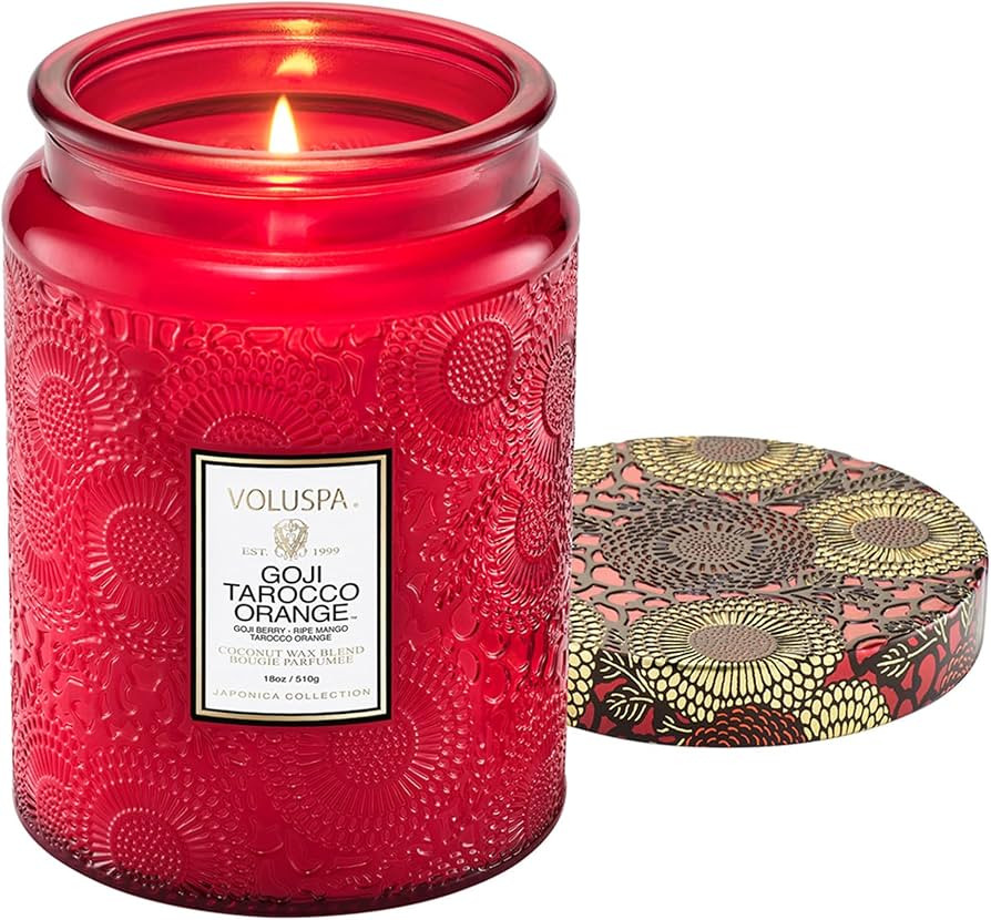 Voluspa Goji Tarocco Orange Large Scented Candle Jar 18 Oz, 100 Hr Burn | Amazon (US)