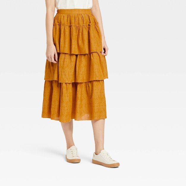 Women's Tiered Midi Skirt - Universal Thread™ | Target