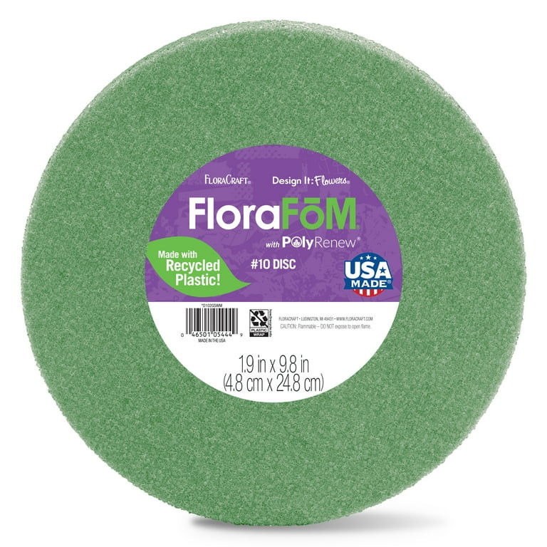 FloraCraft FloraFōM Foam Disc 1.9 inch x 9.8 inch Green | Walmart (US)