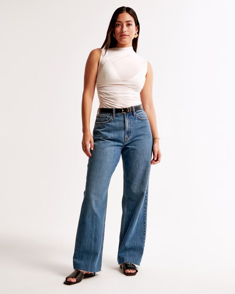 Curve Love High Rise Loose Jean | Abercrombie & Fitch (US)