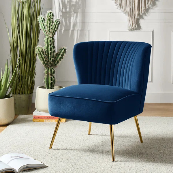 Euclid Upholstered Accent Chair with Metal Legs | Wayfair North America