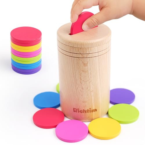 Richtim Wooden Montessori Toy for Toddlers 2-6 Years (One-Slot Color Sorting Toy) | Amazon (US)