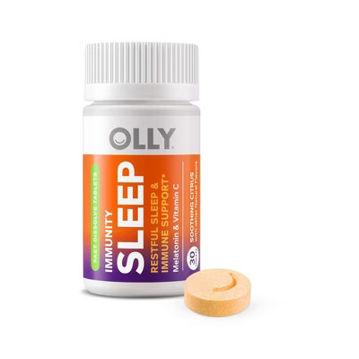 Olly Immunity Sleep Fast Dissolve Vegan Tablets with 3mg Melatonin - Citrus - 30ct | Target