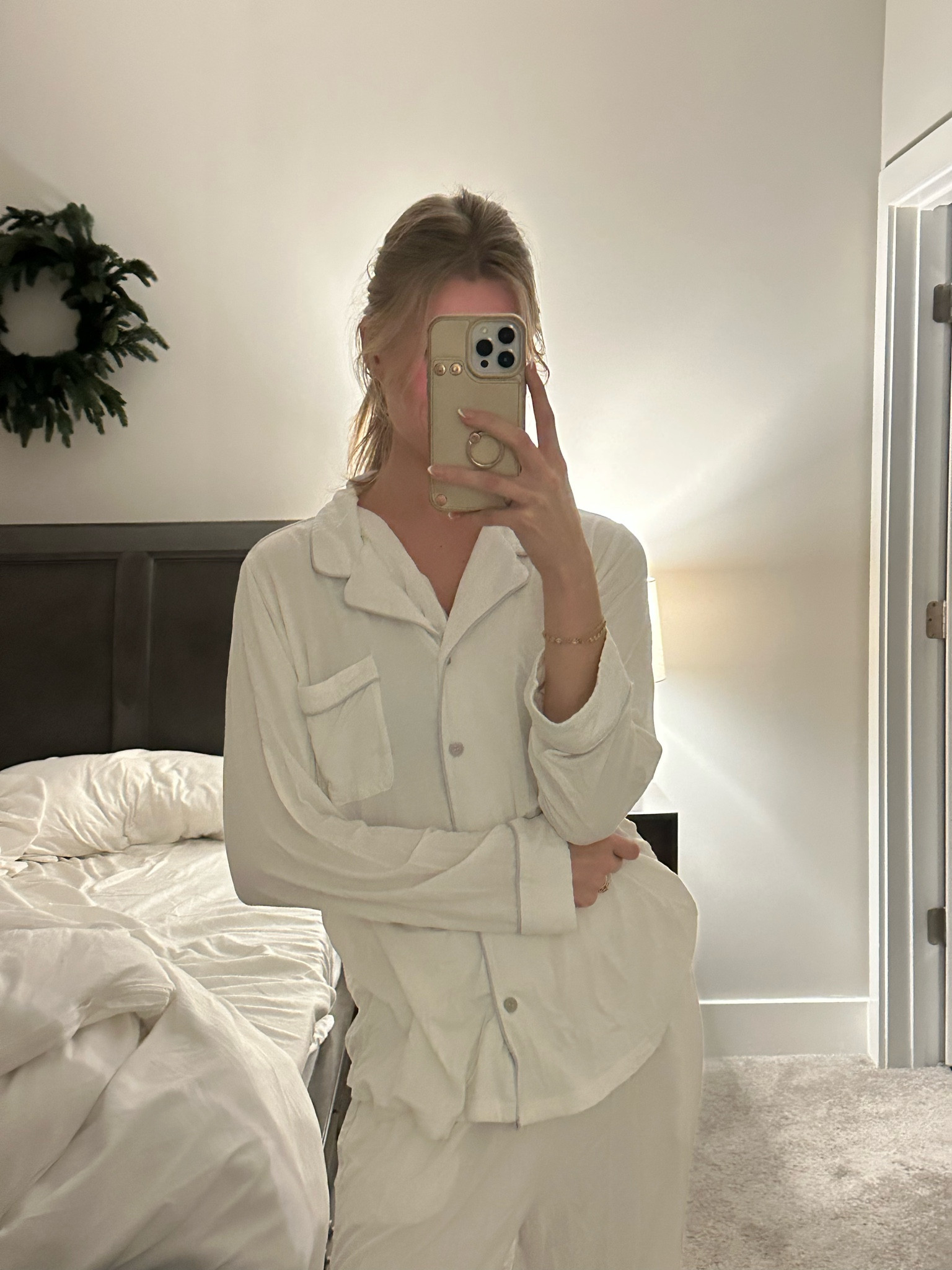 comfiest and softest PJ set ever!! made with bamboo. 🤍i have the set in short sleeve and long sleeve! 

#LTKHome #LTKHoliday #LTKGiftGuide