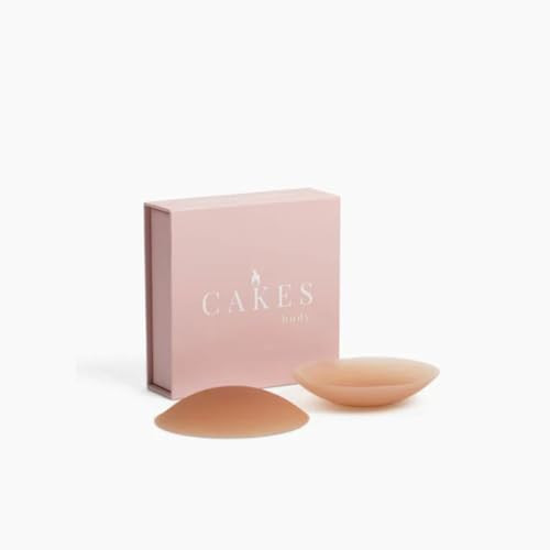 Cakes Grippy Seamless Covers, Nipple Covers Full Coverage, Sticky Adhesive Silicone Nipple Pasties - Reusable Pasty Nipple Covers for Women with Travel Box(Caramel,2 PCS_ITTY Bitty(AA-A)) | Amazon (US)