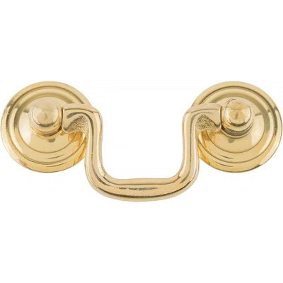 Colonial Style Swan Neck Small Cast Brass Drawer Bail Pull ( Centers: 2" ) | Wayfair North America