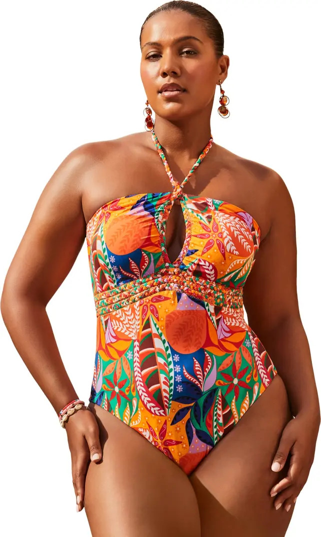 Swimsuits for All Braided Bandeau One Piece Swimsuit | Nordstrom | Nordstrom