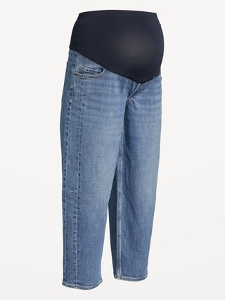 Maternity Full Panel Barrel Ankle Jeans | Old Navy (US)