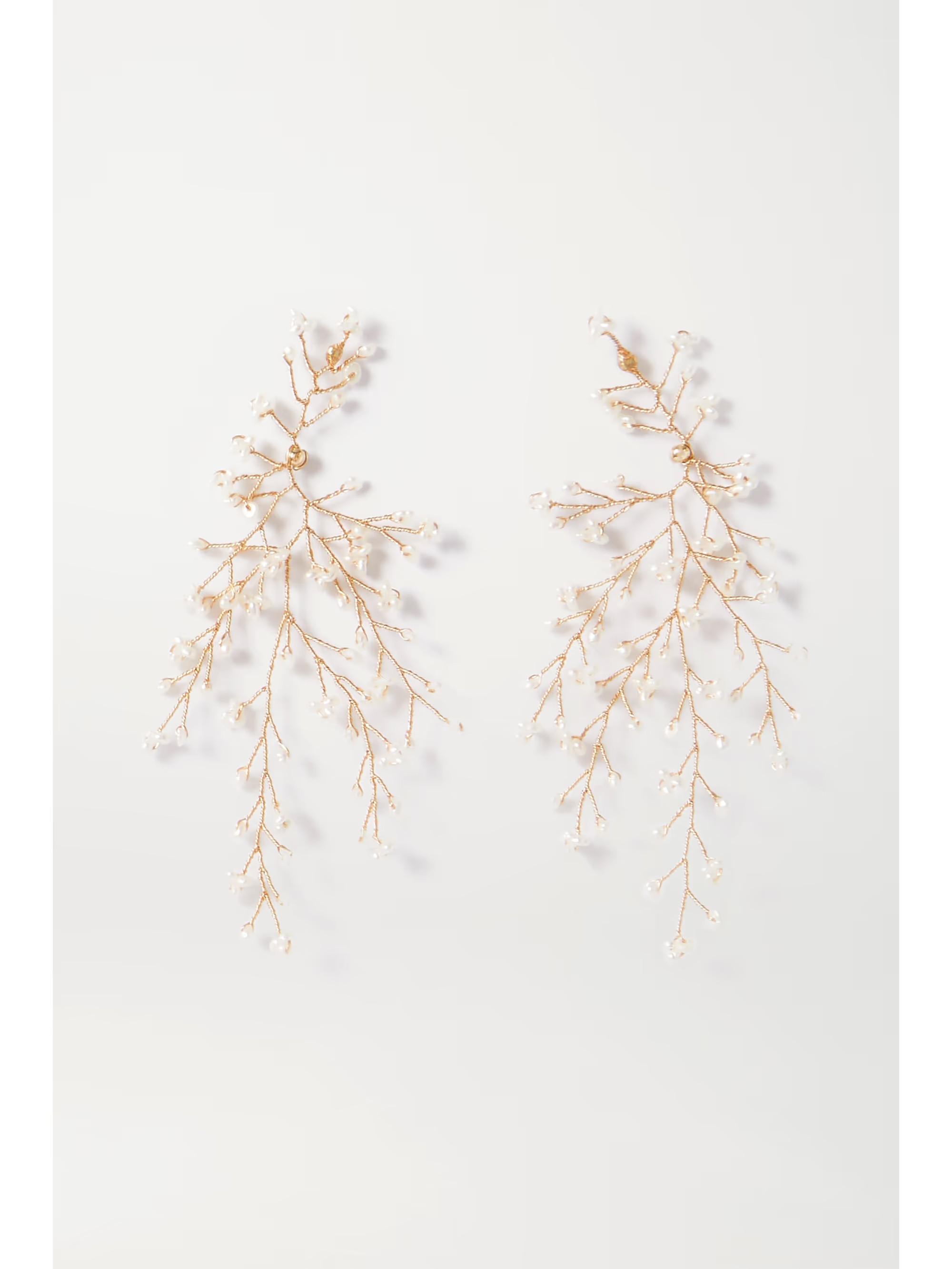 Baby's Breath gold-plated pearl earrings | NET-A-PORTER (US)