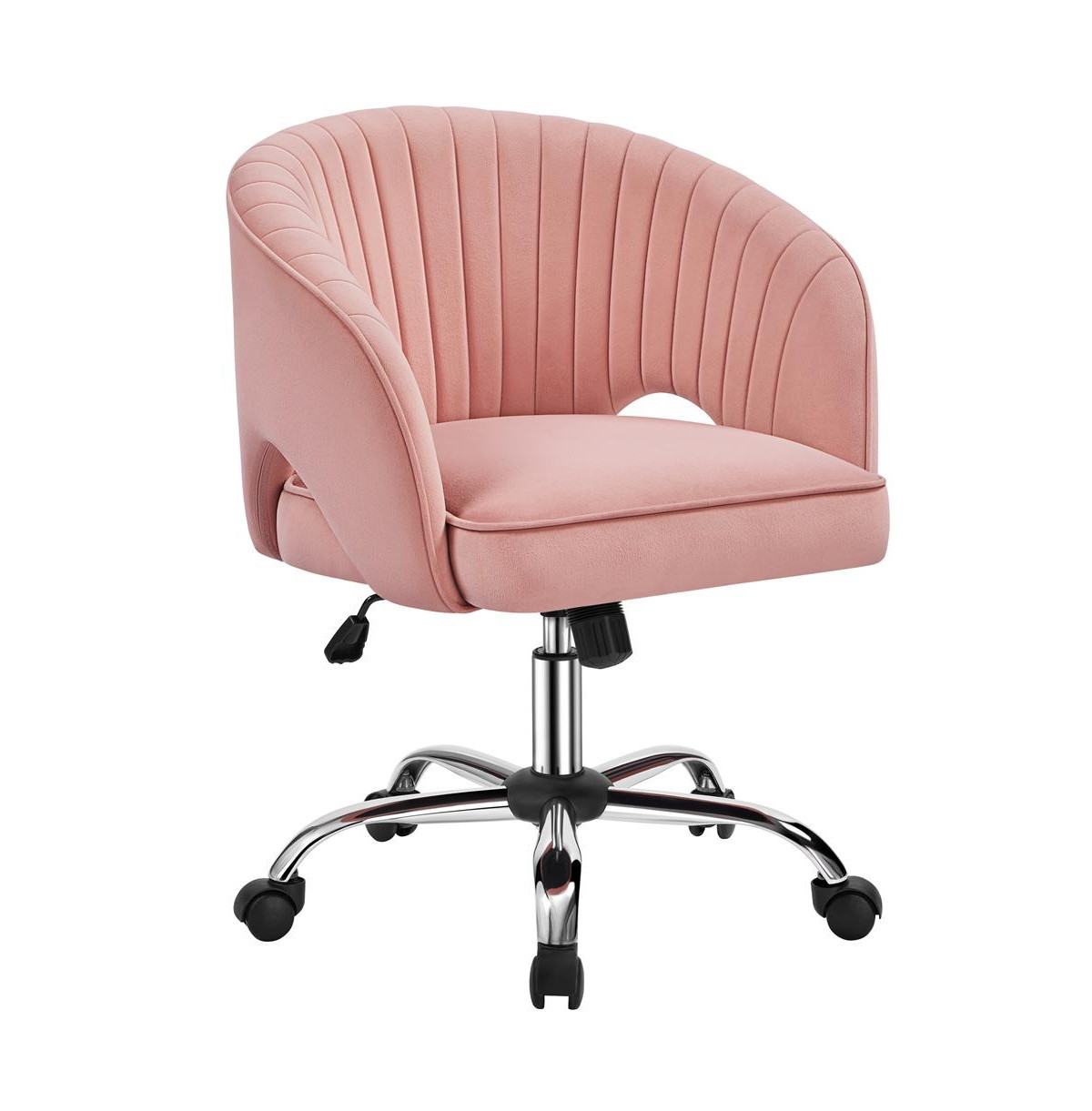 Yaheetech Home Office Chair with Tufted Barrel, Pink - Pink | Macy's