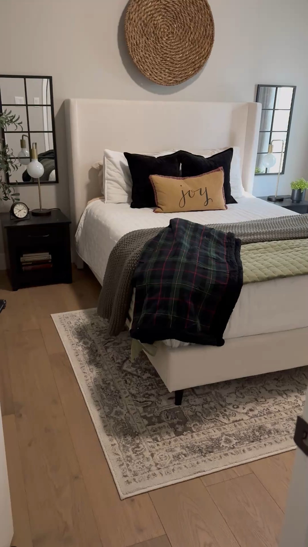 Bedroom decor with some plaid touches, upholstered bed, bedding, home decor

#LTKSeasonal #LTKHome #LTKdayinmylife