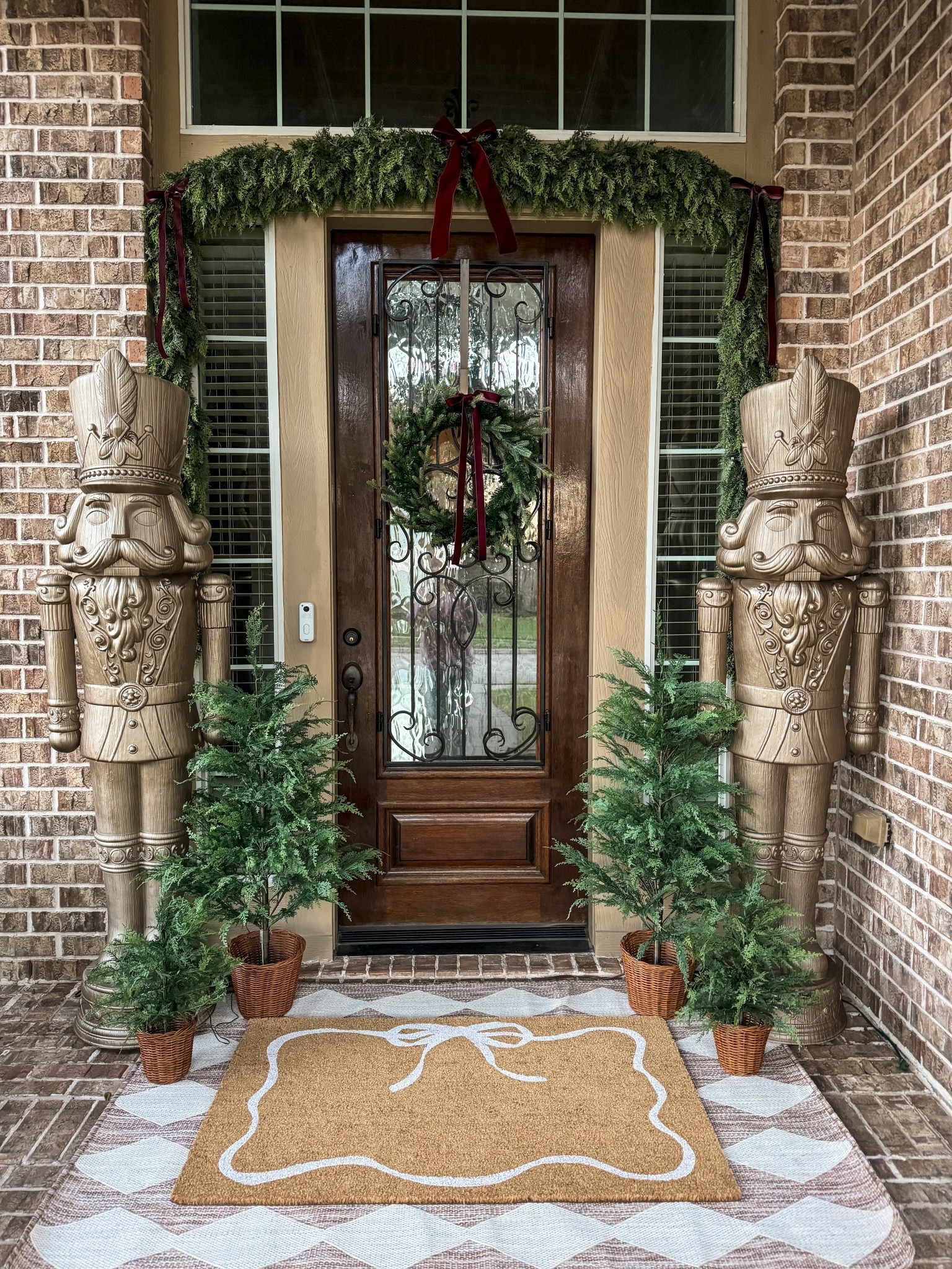 2025 Christmas Front Porch!🎄🤩 Obsessed with how this turned out and it looks elegant without the high price tag. 

#LTKHoliday #LTKSeasonal #LTKHome