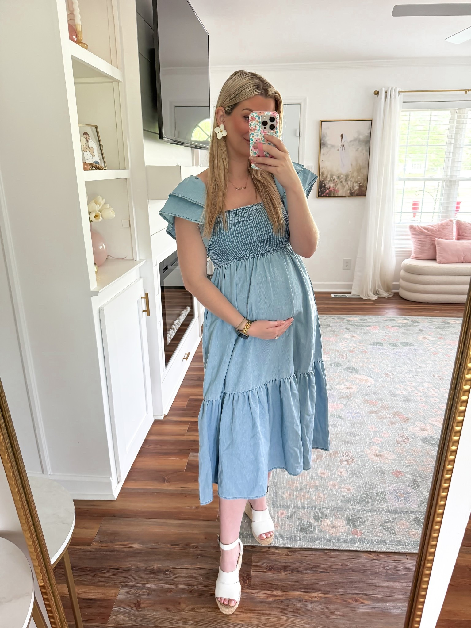 Bump friendly dress! I would get your true size!

#LTKBump #LTKStyleTip