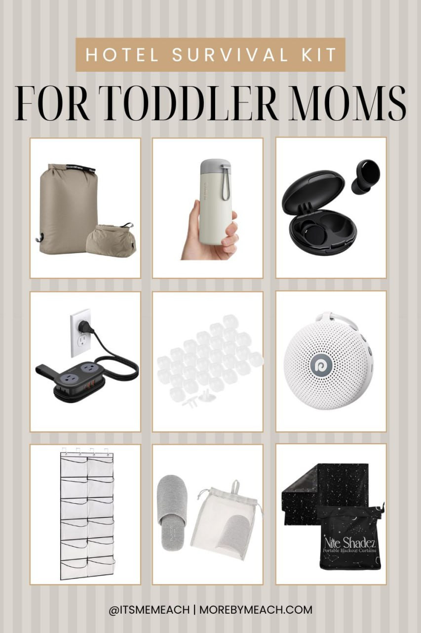 This hotel survival kit includes the must-haves I always pack to make travel smoother, quieter, and way more comfortable for both mom and toddler. Essentials that help turn any hotel room into a cozy, functional space that actually works for family travel. 

 #LTKmomlife #LTKFindsUnder50 #LTKTravel
