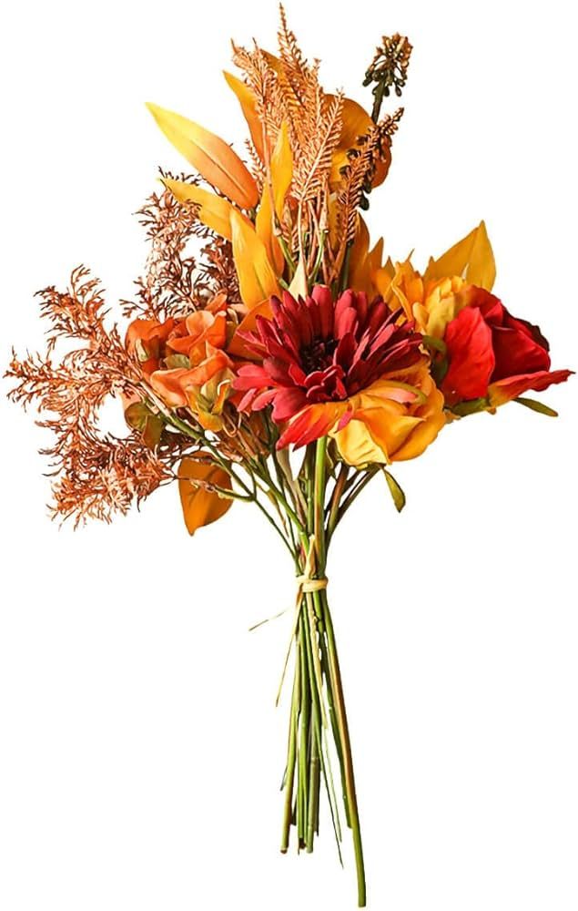 Artificial Flowers Bouquets Fake Rose Flowers Combo Floral Arrangements Bouquet Elegant Decoratio... | Amazon (CA)