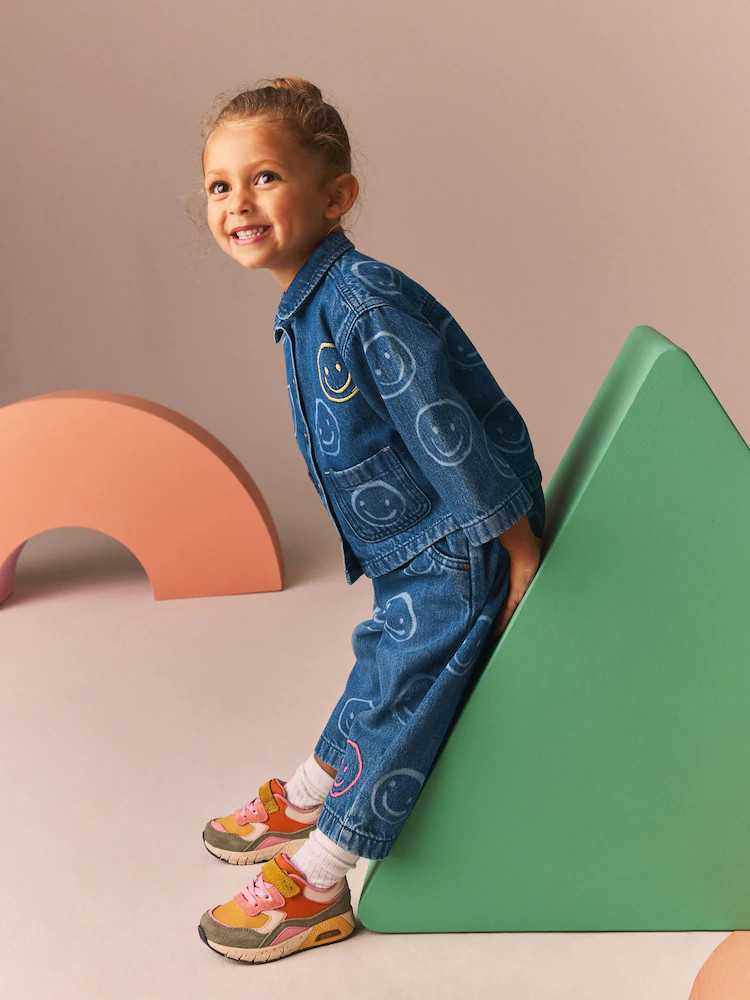 Kaufe Sie  Denim/Smiley - Set aus Shacket und Hose aus 100 % Baumwolle (3M.–7J.) bei Next Deut... | Next EU