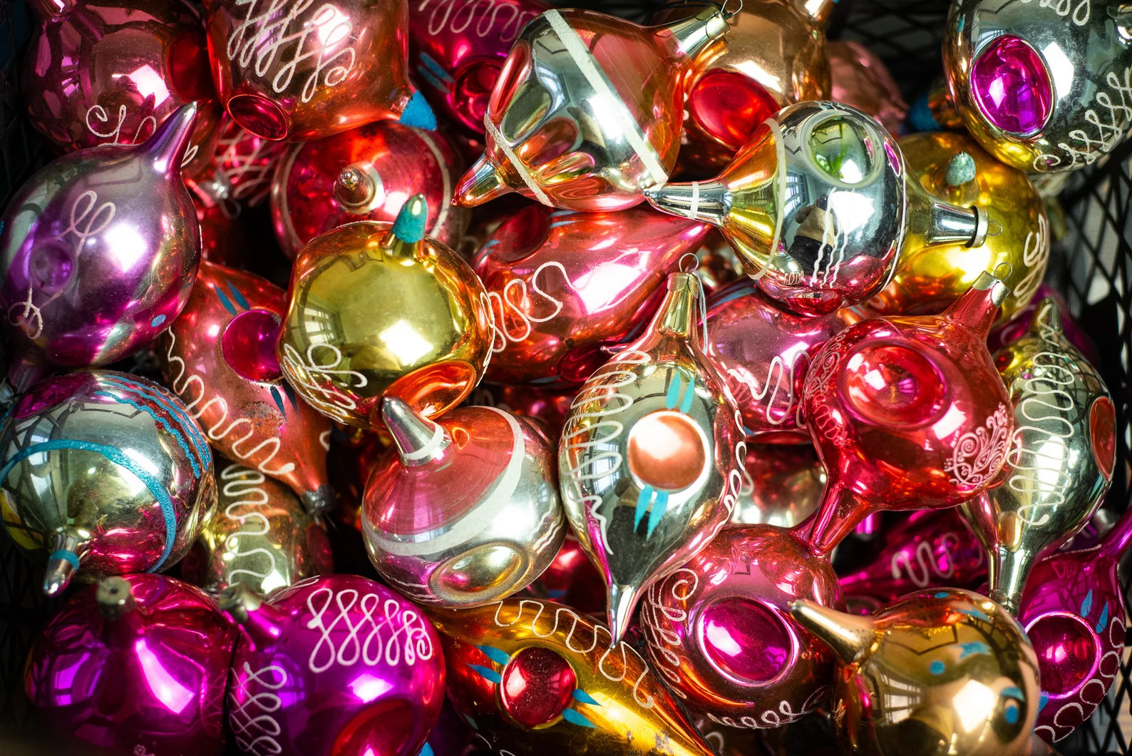 Assorted Glass Christmas Bubbles Vintage Glass Christmas - Etsy | Etsy (US)