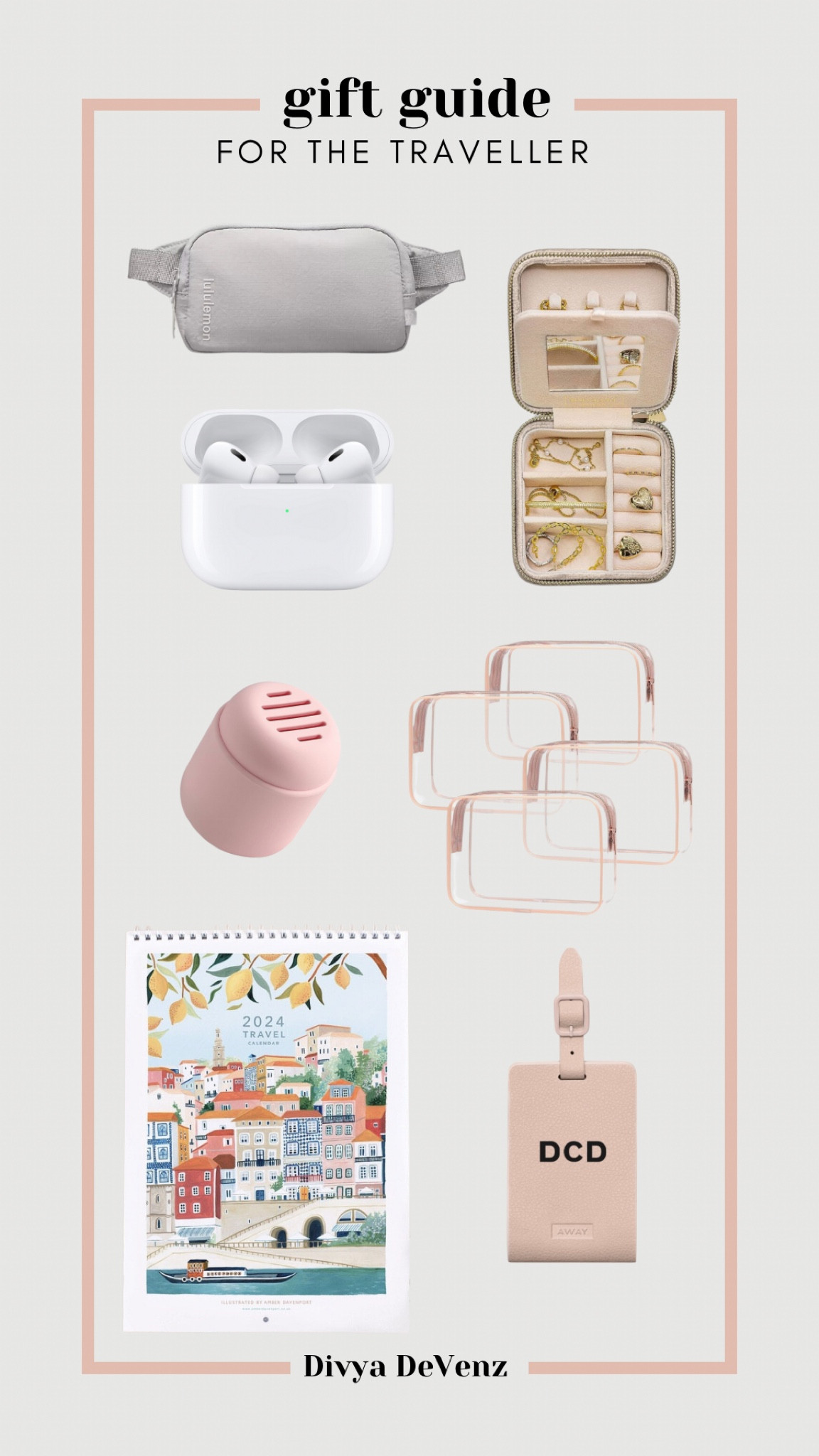 Gifts for the traveller under $20, $50 and $100 plus a splurge with the AirPods Pro! Personalize the case or the luggage tag with an engraving to make it extra special! And for the person always planning their next destination, a travel calendar to keep them dreaming! 

#LTKfindsunder100 #LTKGiftGuide #LTKfindsunder50