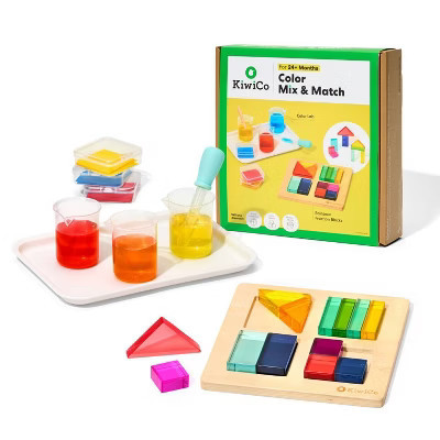 KiwiCo Color Mix & Match Wooden Toy Activity Play Center 24m+ - 23pc | Target