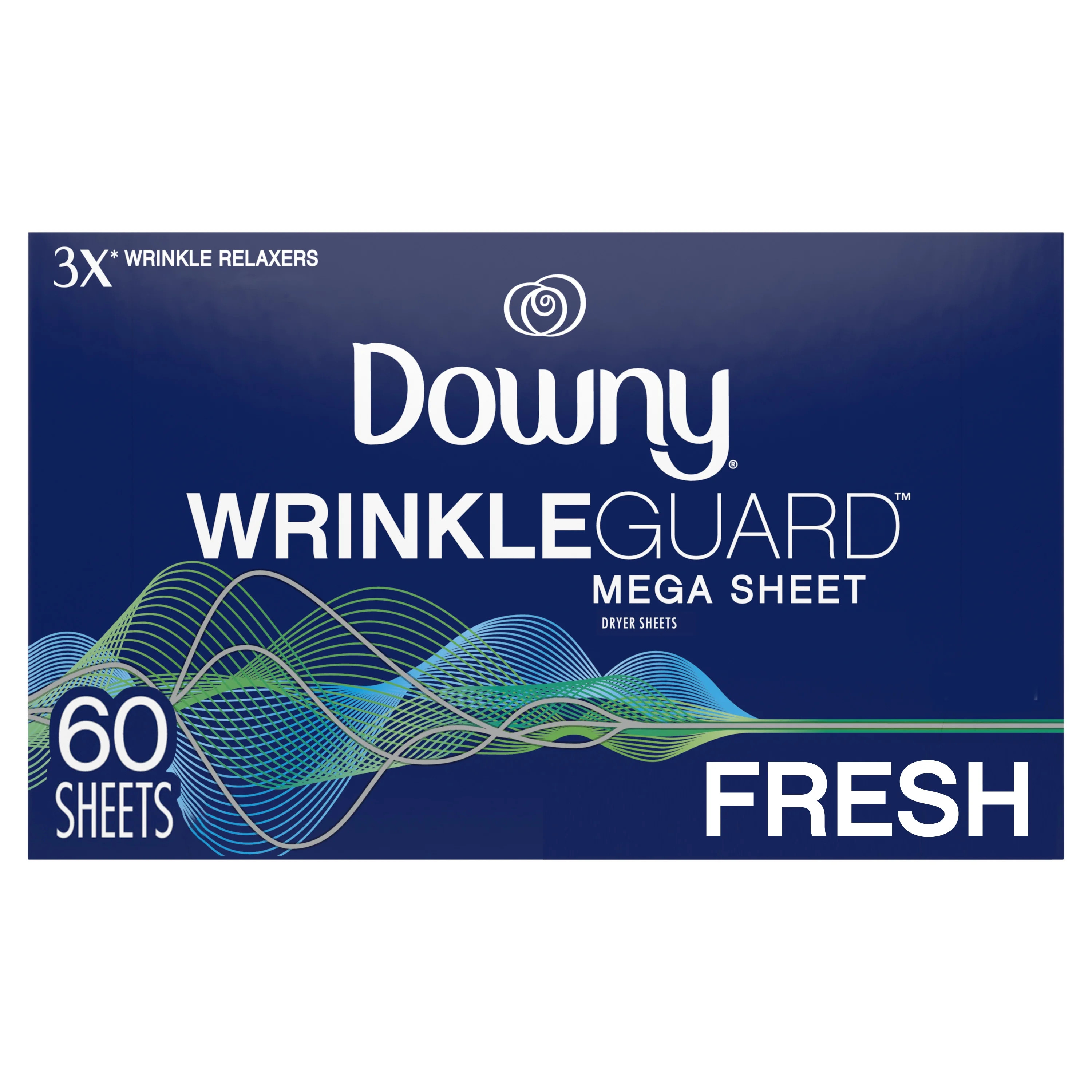 Downy Wrinkleguard Dryer Sheets, Fresh Scent, 60 Count | Walmart (US)