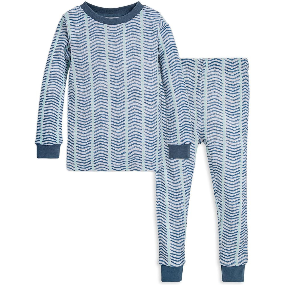 Burt's Bees Baby Boys' 2-Piece Long Sleeve Tee and Pants Organic Cotton Pajama Set | Amazon (US)