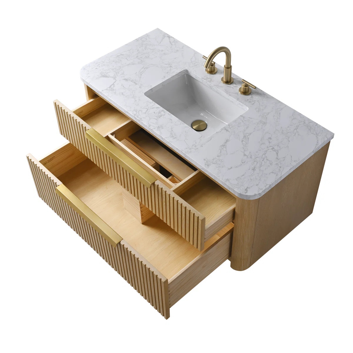 Liljan 42'' Wall-Mounted Single Bathroom Vanity | Wayfair North America