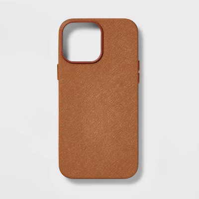 heyday™ Apple iPhone 13 Pro Max/iPhone 12 Pro Max Case - Tan Saffiano | Target