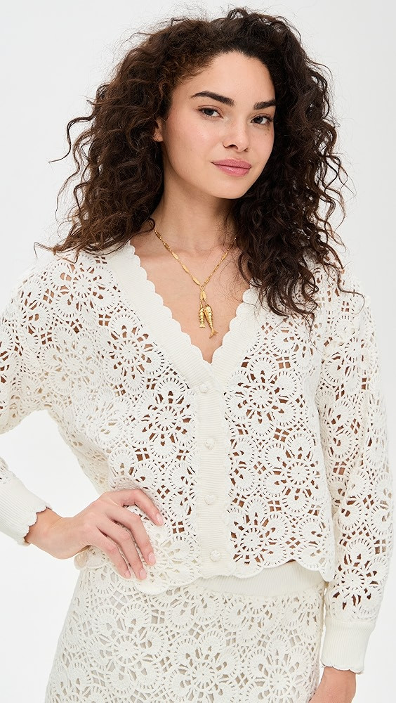 FARM Rio Flower Crochet Cardigan | Shopbop | Shopbop