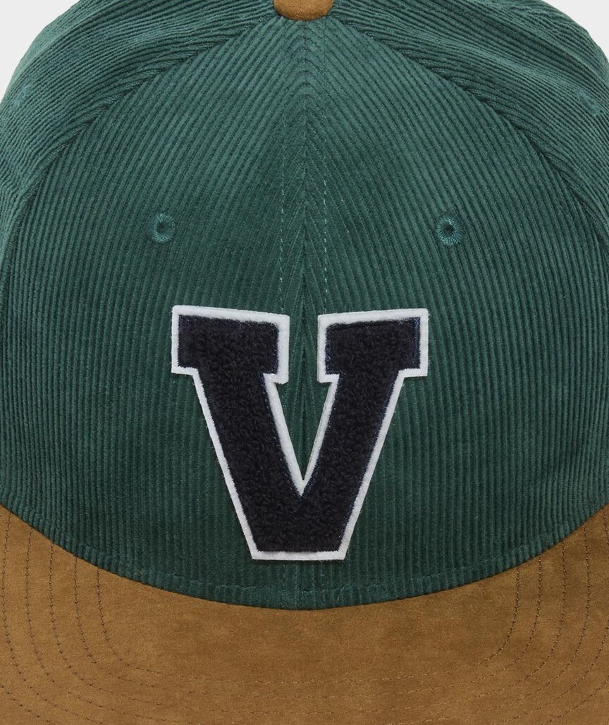 Corduroy & Suede Flat Brim V Patch Hat | vineyard vines