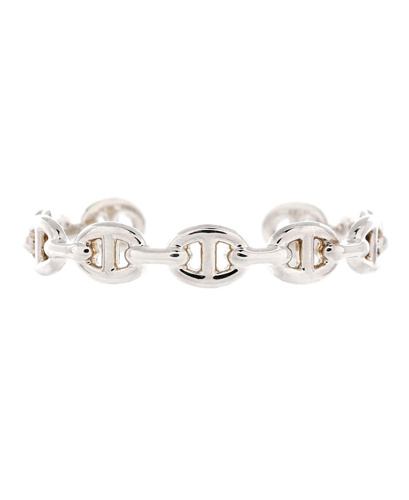 Pre-Owned Hermes Medium Chaine d'Ancre Enchainee Cuff Bracelet Sterling Silver | Bloomingdale's (US)